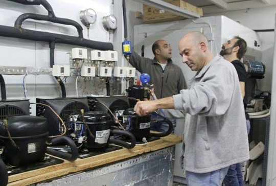 Clase práctica en Taller Frigorista INTER